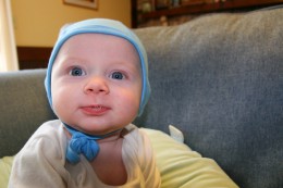 Baby in a Pilot Cap