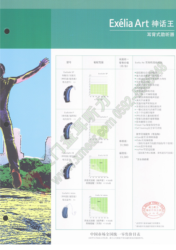 峰力神话王耳背式助听器系列价格表